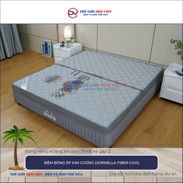 Đệm bông ép Kim Cương Dormella Fiber Cool